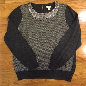 EUC Jcrew herringbone sweater